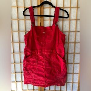 Red. XLarge. Dickies overall dress.